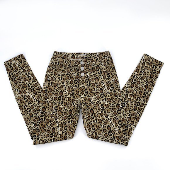 NOBO Leopard Print Skinny Jeans No Boundaries Sz 5 Pants Tan Brown Black - Picture 9 of 9
